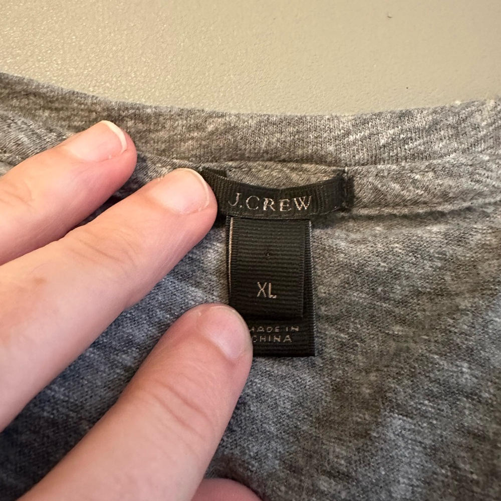 J. Crew Sequin Palm Tree Muscle Tee XL - Picture 5 of 5
